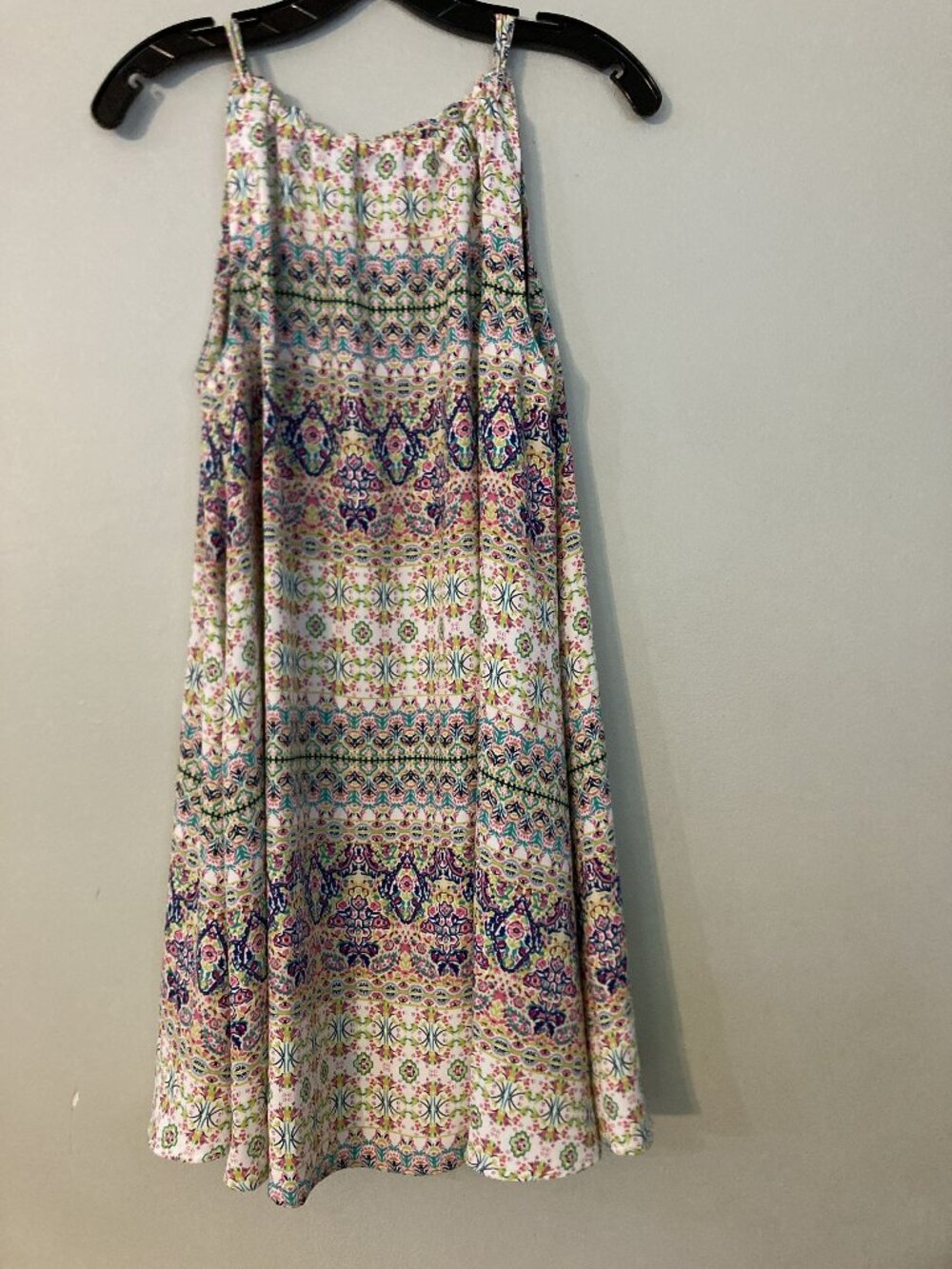 Rachel Ashwell Floral Printed Halter Mini Dress Sz 8 Cottagecore Shabby Chic